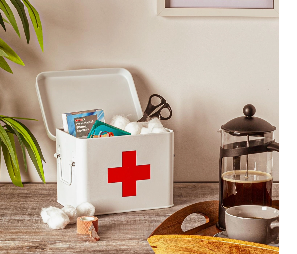 WHITE: First Aid Storage Canister