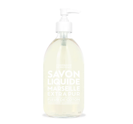 cotton flower: liquid soap